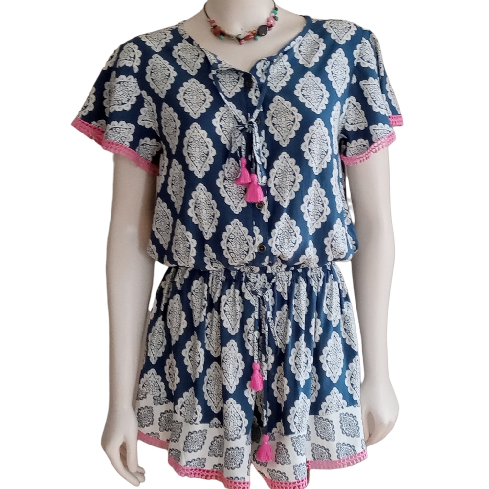 Matilda Jane Brilliant Daydream On the Fringe Romper Size XS